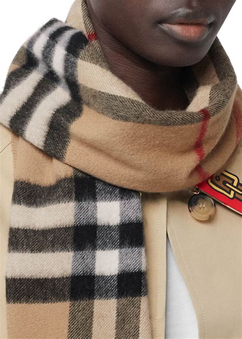 burberry giant check scarf|Burberry giant check cashmere scarf.